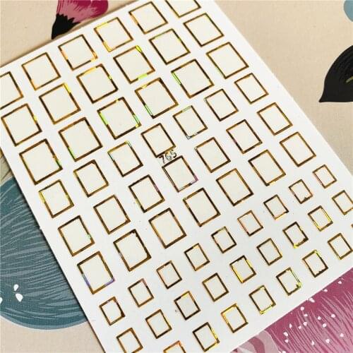 765 Shape Twelve colors of square 3D Back glue Nail decal Nail sticker Nail decoration Nail art Nail tool Nail ornament