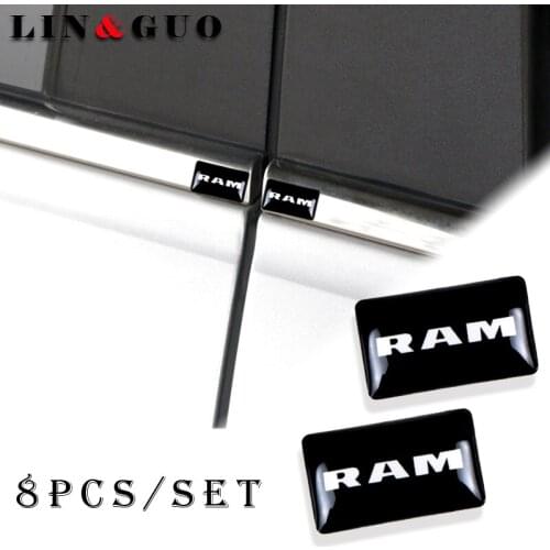 8pcs 3d transparent adhesive sticker for Dodge ram Caliber Journey durango car steering wheel window lift button car styling