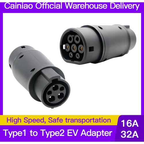 EVSE Adaptor Type 1 to Tesla Electric Vehicle Car EV Charger Connector SAE J1772 Type 1 To Type 2 EV Adapter For Car Charging