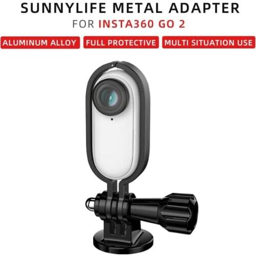 Aluminum Alloy Insta360 Go 2 Protective Frame Mount 1/4 Adapter Adjustable Angle Bracket Stabilizer for Insta360 Go2 Camera