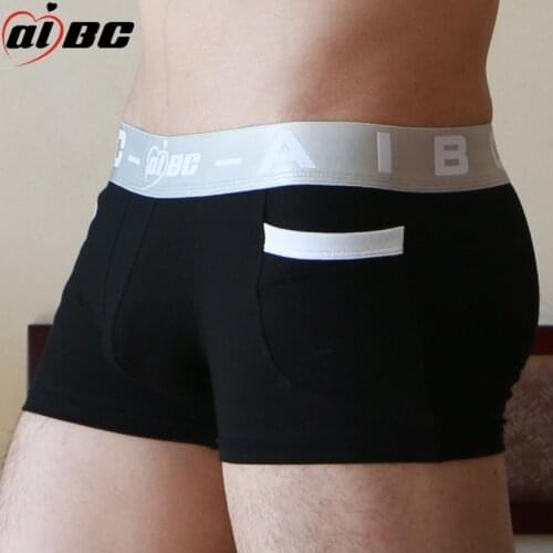 Men Boxers Underwear Cotton Double Pocket Anti-theft Male Fashion Pants Men Cueca Boxers Shorts Underpants Calzoncillos
