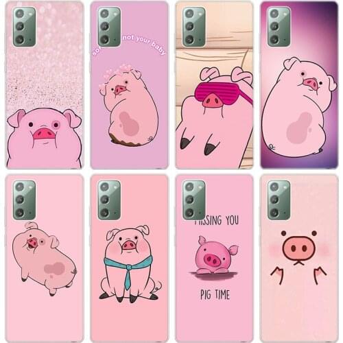 Cute PINK Kawai Pig Soft Phone Case for Samsung Galaxy Note 20 Ultra 10 9 S20 FE S10 Lite S10E S9 S8 Plus Silicone Cover