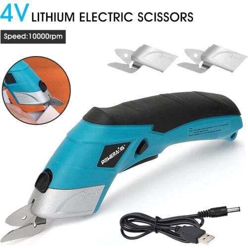 Electric Scissors 3.6V Cordless Sewing Scissors USB Charge Wireless Electric Power Tool Cutter for Leather Fabric Cloth