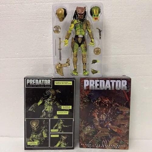 NECA Predator Figure Elder Predator Gold Kenner Leader Clan Chief Action Figure Collection Model Toy Doll