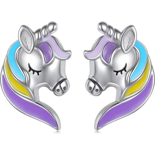 Unicorn Earrings Forever Love Animal Stud Earrings Gift For Her Women Daughter Girls