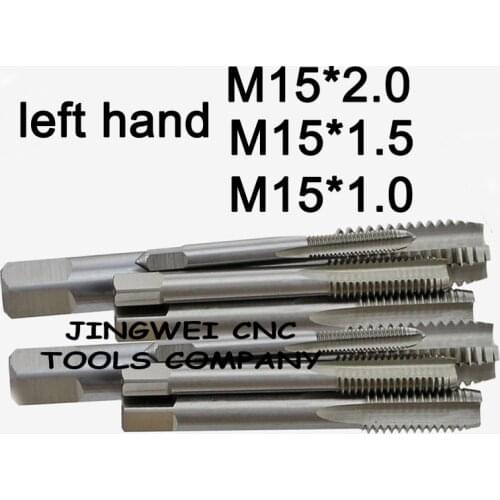 HSS Left Hand Thread tap M15*2.0, M15*1.5, M15*1. 0 left screw thread tap, left machine tap with straight flutes