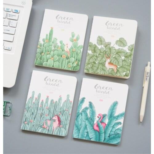 Kawaii 4pc Cute Cactus Flamingo 100 Days Schedule Book TODO LIST Weekly Planner Notebook Journal School Supplies