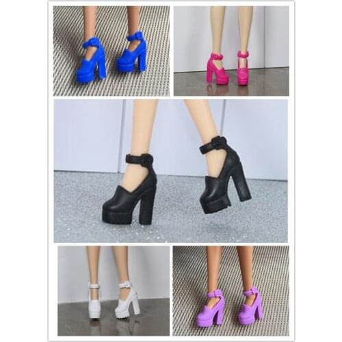 5Pairs Original Princess Doll Shoes for 1/6 Dolls Fashion Female Doll Kurhn Boots High-heels Casual Shoes Dolls Accessories