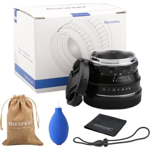 35mm F1.6 APS-C Multilayer Film Coating Mirrorless Camera Lens for Fujifilm XT3 XT100 XT20 with Storage Bag