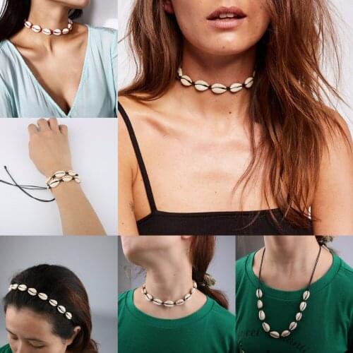 Fashion Multipurpose Necklaces Natural Shell Seashell Pendant Collar Choker Necklace Jewelry For Female Women Summer Beach Gifts