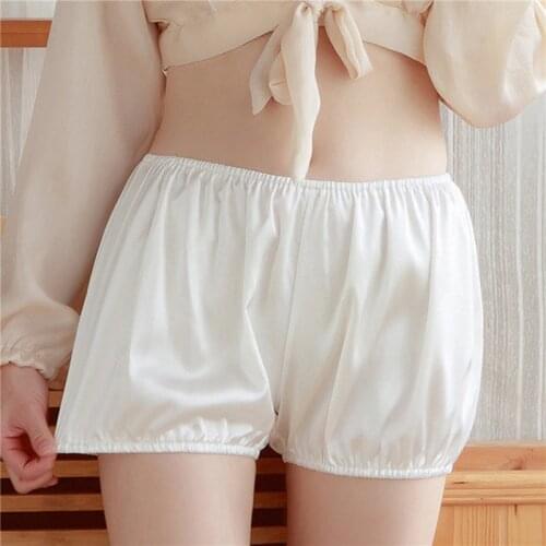 Soft Summer Women Safety Pants Solid Color Ladies Bloomers No Curling Mid Waist Anti-burnout Casual Bloose Shorts