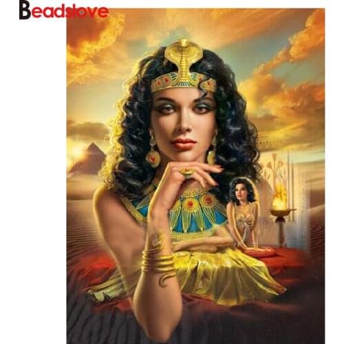 DIY Full Diamond embroidery Egyptian woman Complete Kit Diamond Painting queen 5D Square Round Mosaic Picture Of Rhinestones