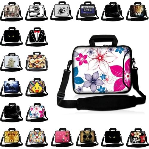 Customized Neoprene Shockproof Laptop Bag Hot 10 12 13 14 15 17 15.6 13.3inch Notebook Briefcase Strap Case Computer Accessories