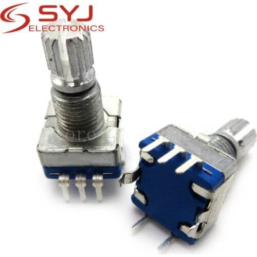 5pcs/lot Half / Plum axis rotary encoder, handle length 15mm / 20mm code switch/ EC11 / digital potentiometer with switch 5Pin