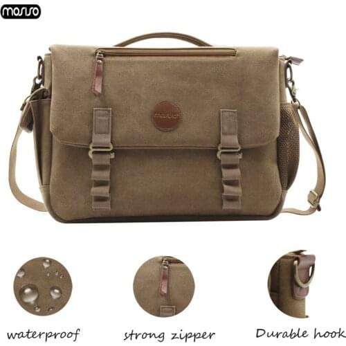 MOSISO 15 15.6 inch Retro Laptop Bag Waterproof Notebook Bag for Macbook Acer Dell HP Lenovo Asus Computer Shoulder Handbag New