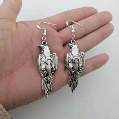 Crow Bird Earrings earring Punk Raven Gothic Vintage Fashion SanLan Moon jewelry