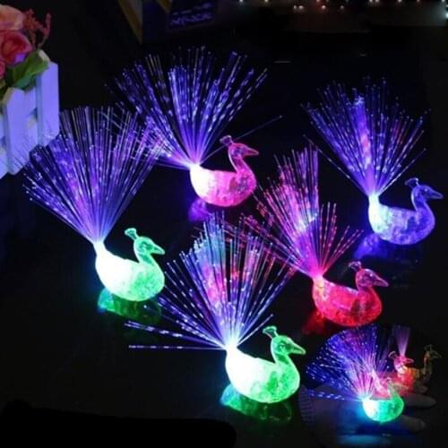 Glow Ring Creative LED Flash peacock finger lights kids luminous toys colour rings childrens gift toys Halloween Party toy