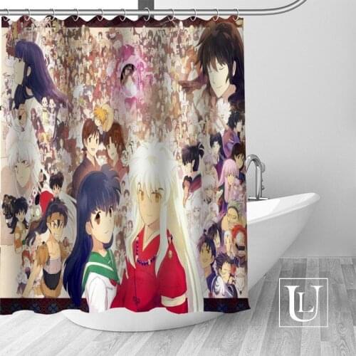 InuYasha Shower Curtains Custom Design Creative Shower Curtain Bathroom Waterproof Polyester Fabric