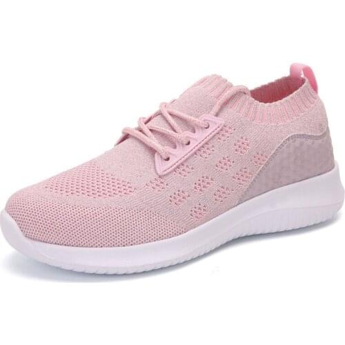 Large Size Womens Shoes Spring And Summer New Casual Running Sports Shoes Womens Lightweight Flying Woven Socks Shoes