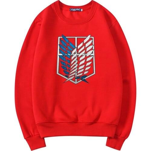 New Attack on Titan Scouting Legion Print Womens Hoodies Anime Streetwear Fashion Wings of Freedom Graphic Harajuku Pullovers