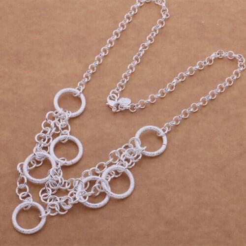 AN522 Wholesale silver plated Necklaces for women silver 925 jewelry fashion jewelry pendant /bjsakaza auoajlva