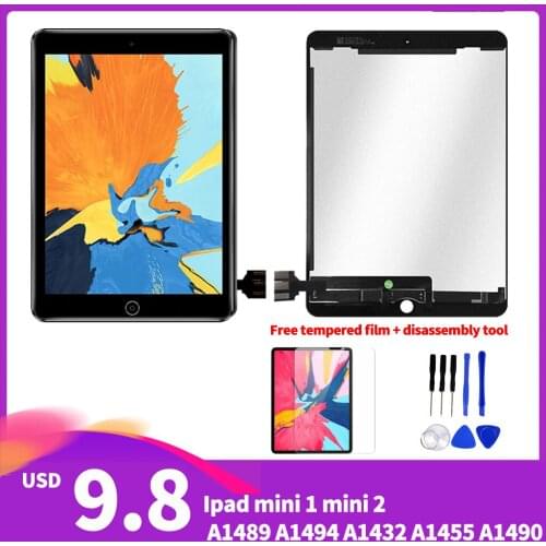 For ipad mini 1 A1432 A1454 2 LCD Display Touch Screen Digitizer Assembly For IPAD A1455 A1490 A1491 LCD Screen replacement