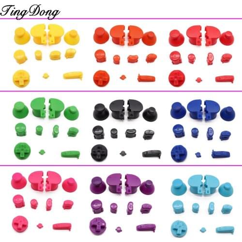 1sets/lot Full set D Pads Power ON OFF Button for GameCube A B X Y L R Buttons and Analog Thumbstick Joystick Stick Cap for NGC