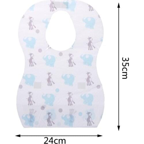 20pcs/lot Sterile Disposable Bibs Children Baby waterproof Eat Bibs With Pocket GXMB