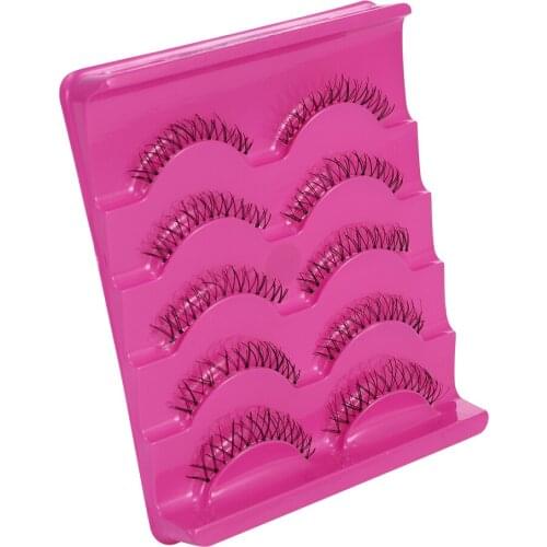 5 Pairs False Lower Eyelashes Faux 3D Mink Natural Long Cross Eyelashes Lashes Hand Made Strip Eyelash Extension Makeup Tools