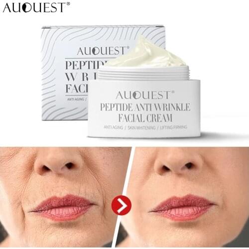 AuQuest Peptides Face Cream Skin Moisturizing Anti-wrinkle Aging Cream for Firming Lifting Skin Repair Facial Korean Skin Care