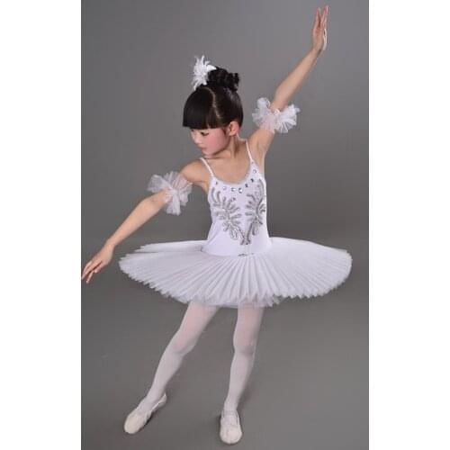 White/Black/Pink Diamond Ballet Dress Children Swan Lake Ballet Costume Girls Tutu Ballet Leotard Dancewear Ballet Costumes Kids