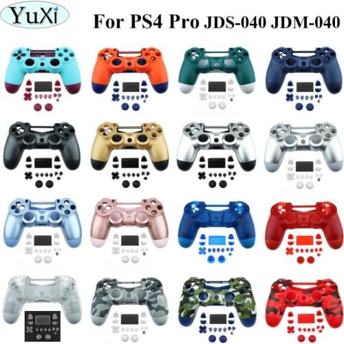 YuXi Full Set Housing Shell Repair Buttons Case For PlayStation 4 PS4 Pro JDS 040 JDM-040 Controller Cover