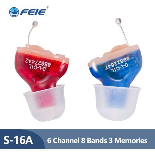 S-16A Digital Hearing Aids for Moderate Severe Elderly Hearing Loss CIC 6 Channels 8 Bands Invisible Hearing Aid Dropshipping
