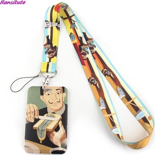 Ransitute R1457 Eternal Memory Art Oil Painting Unisex Fashion Lanyards ID Badge Holder Bus Card Holder Staff Card With Lanyard