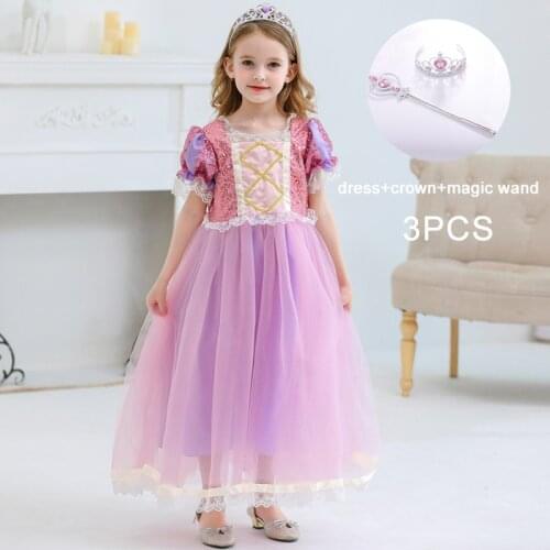 2021 Summer Halloween Kids Beauty Dresses For Girls Children Clothes Baby Girl Party Princess School Performance Costumes Gown
