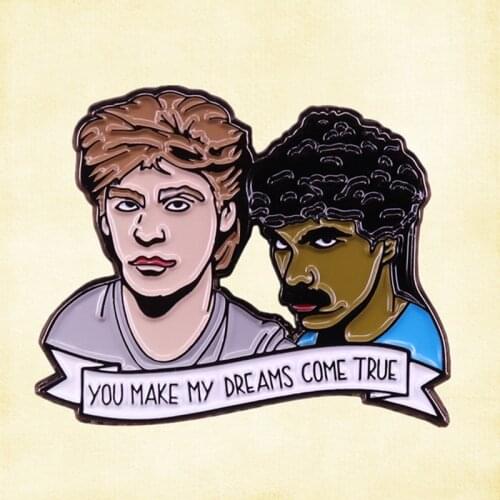 Daryl Hall John Oates Voices enamel pin Rich Girl Kiss on My List Private Eyes I Can't Go for That Maneater Out of Touch brooch