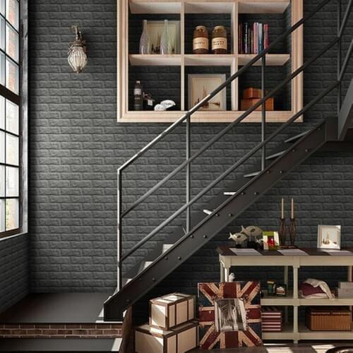Colorful Home Self Adhesive Dark Gray Flexible Wall Panel Erasable