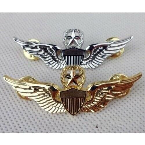 CLASSIC MILITARY TWO US ARMY COMMAND PILOT METAL WINGS BADGE PIN PAIR military Store