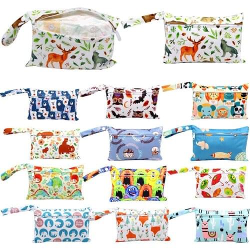 Single Zipper Mini Diaper Bag for Stroller Diapers Pod Baby Nursing Bag Mommy Wet Dry Storage Bag Portable Travel Nappies Bag