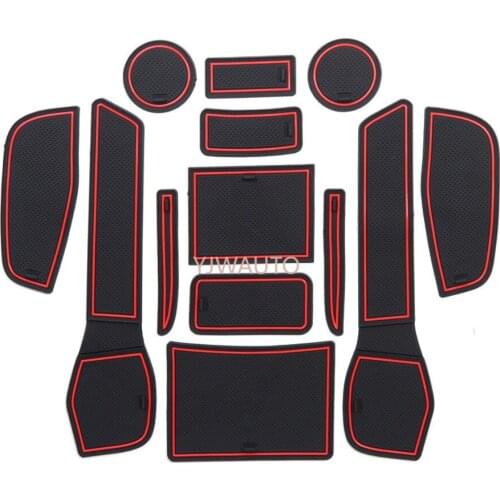 Door Slot Mat for Nissan Rogue 2016 Gate Groove Cushion Car Door Rubber Cup Holder Mats Anti-slip Carpets Position