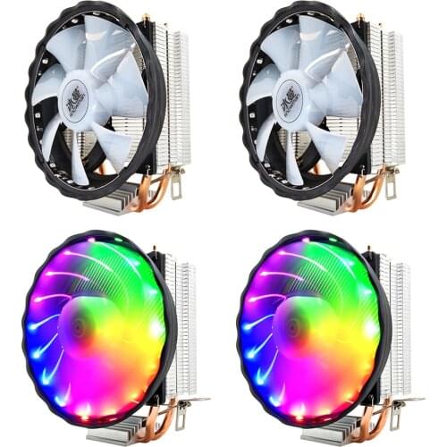 Cpu Cooler 2 Heat Pipes Direct Touch Rgb 120mm Pwm 3pin/4pin Pc Quiet For Intel Lga 2011 775 1150 Amd Am4 Am3 Cpu Cooling Fan