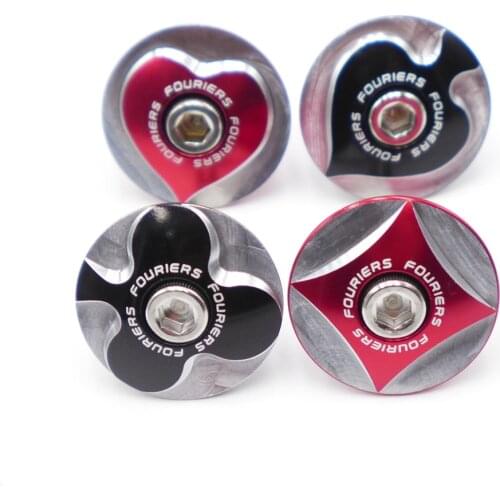 FOURIERS TC-S004/S005/S006/S007 Lightweight Stem Top Cap Poker Logo CNC For MTB And Road Bike