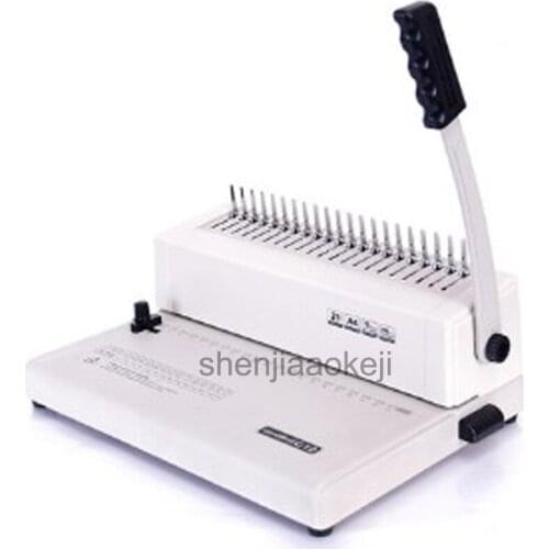 A4 Manual bookbinding machine rubber ring clamp binding machine comb contract tender binding machine 21 hole punching machine