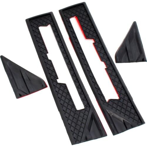 Car Side Logo Frame Body Fender Cover Trim Soft Black Anti Scratch Rubber Strip For Toyota Land Cruiser LC76 LC78 LC79 FJ79