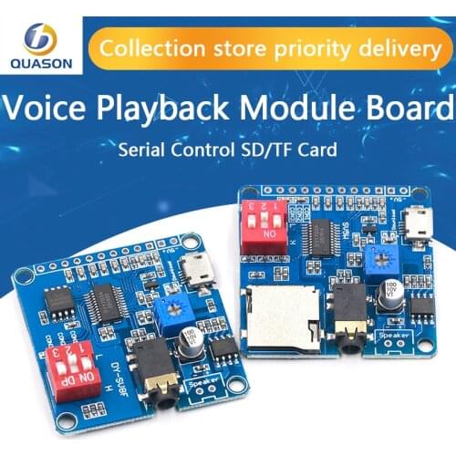 Voice Playback Module Board MP3 Music Player 5W MP3 Playback Serial Control SD/TF Card For Arduino DY-SV5W