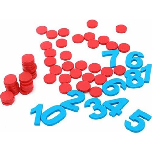 Counting Learning Preschool Training Brinquedos Wooden Montessori Mathematics Numbers Cute Cycle Chips Teaching Aids for Kids