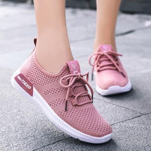 Casual Shoes Light Sneakers Breathable Mesh Summer Knitted Vulcanized Shoes Outdoor Slip-On Sock Shoes Plus Size Tennis shoes