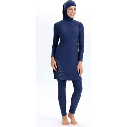 Slim Fit Lycra Full Off Hijab Swimwear 4203 Turkish' Muslim Swimsuit Burkinis Modest Clothing Islamic Long Sleeves Hijab Full