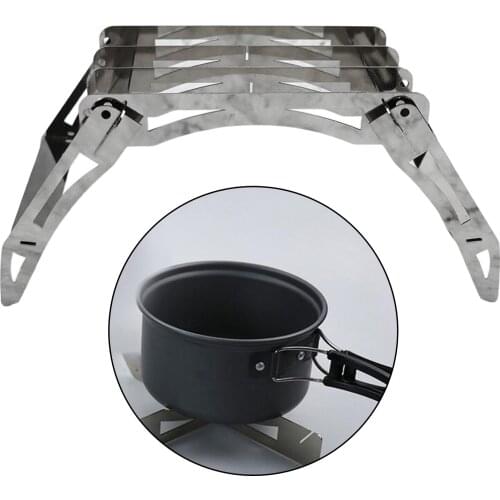 Durable Wood Stove Stand Rack Camping Cooking Pot Holder Bracket Support BBQ