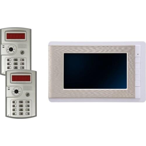 Two to one 7 Inch LCD Monitor Intercom Wired Video Door Phone